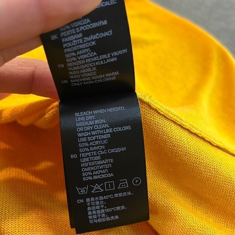 H&M Yellow Relaxed Tunic Size Small - Picture 6 of 6